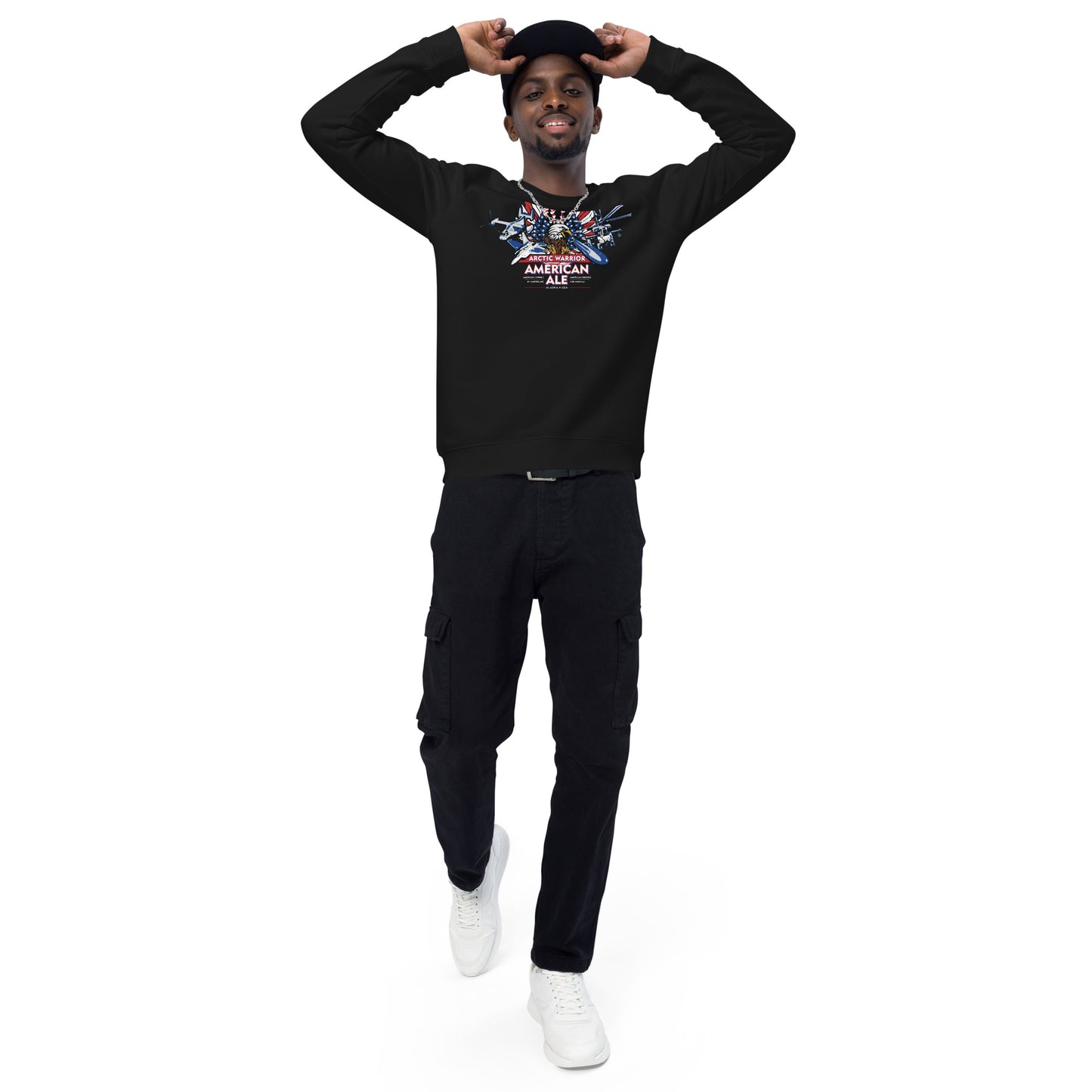 Arctic Warrior DK Unisex organic raglan sweatshirt