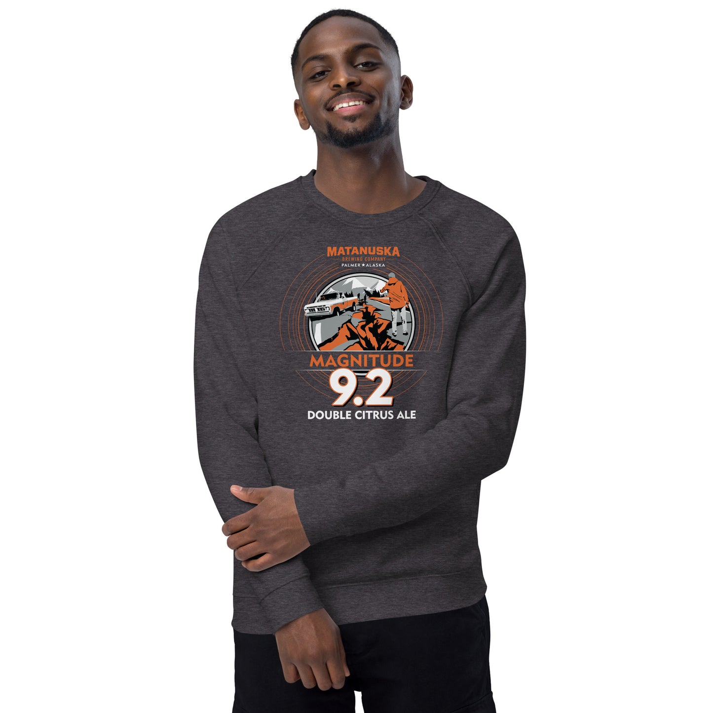 Magnitude 9.2 organic raglan sweatshirt