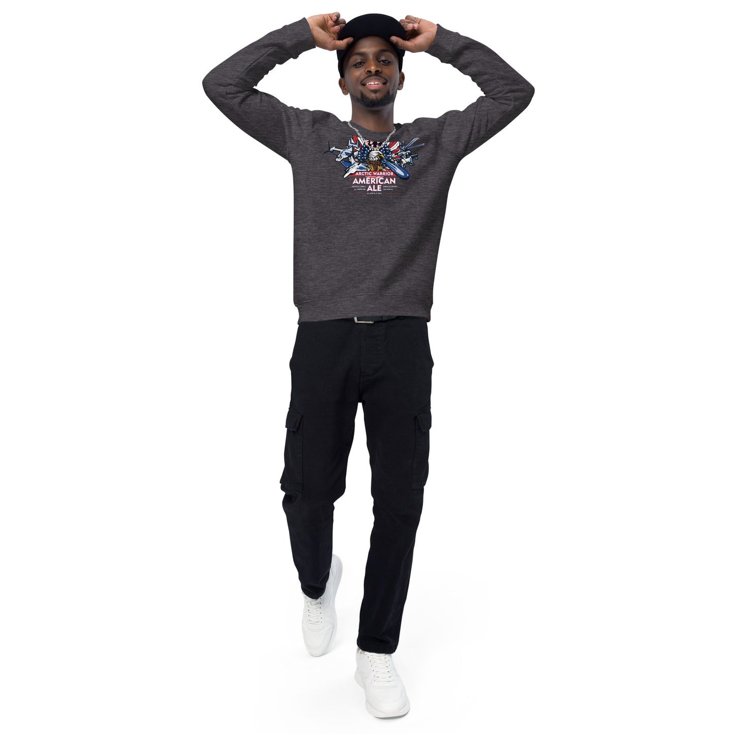 Arctic Warrior DK Unisex organic raglan sweatshirt