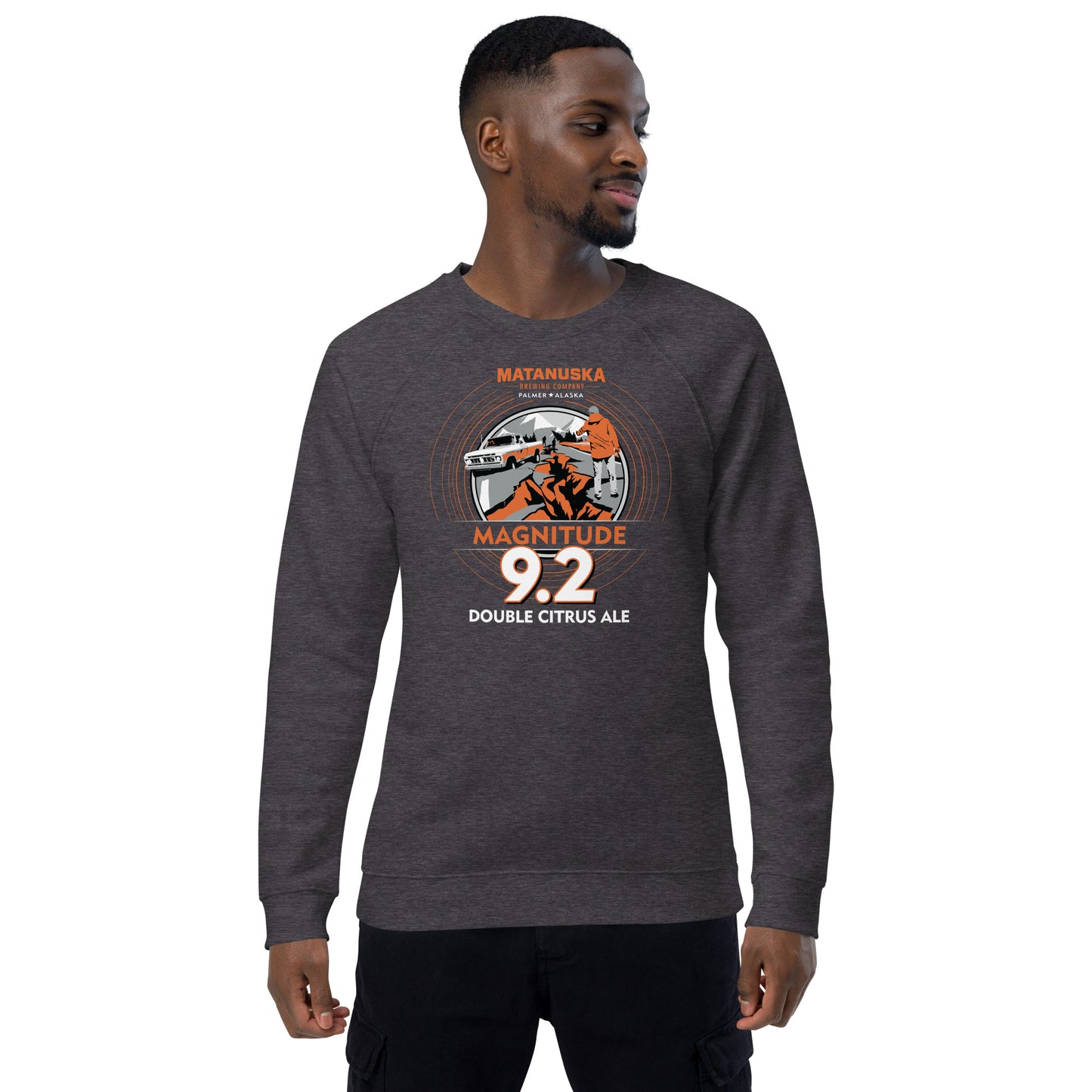 Magnitude 9.2 organic raglan sweatshirt