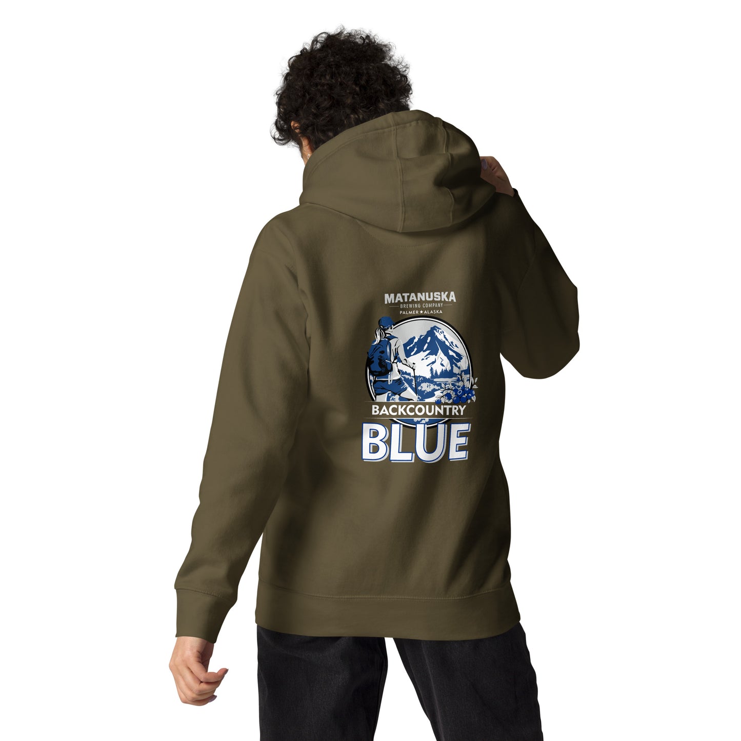 Back Country Blue Back Logo Premium Hoodie
