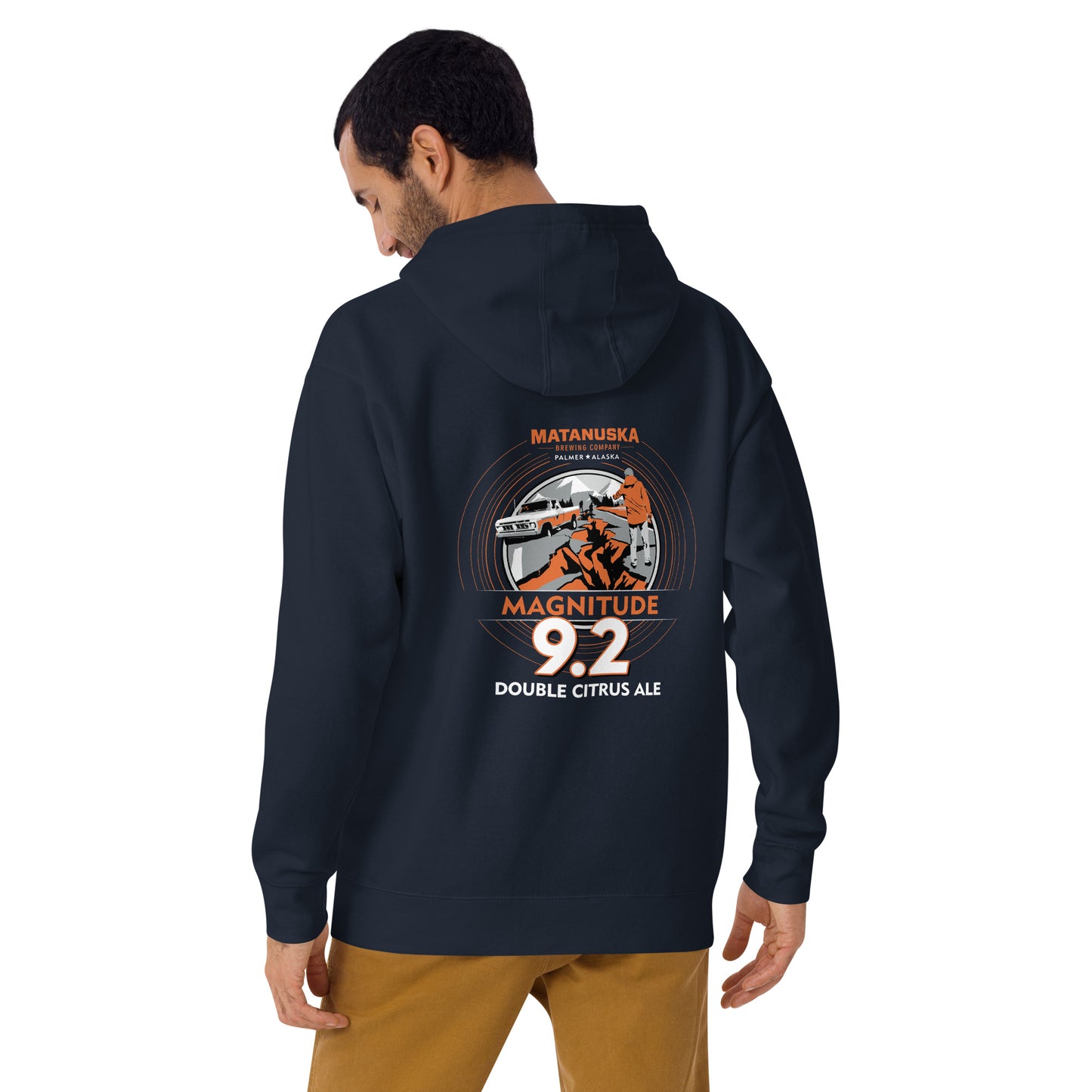 Magnitude 9.4 Back Logo Premium Hoodie