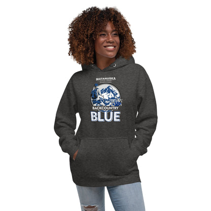 Back Country Blue Front Logo Hoodie – Matanuska Brewing Company