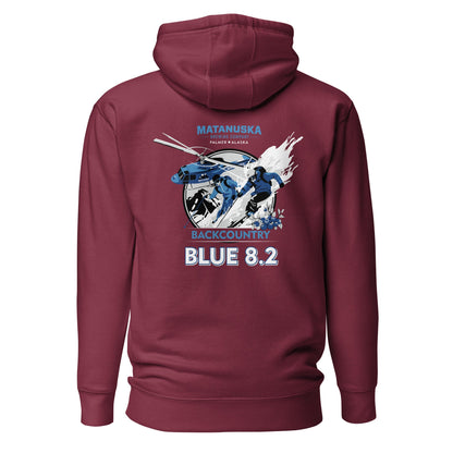 Blue 8.2 Back Logo premium hoodie – Matanuska Brewing Company