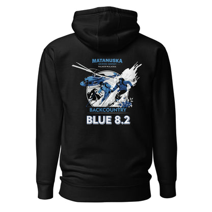 Blue 8.2 Back Logo premium hoodie – Matanuska Brewing Company
