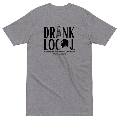 Heavy Weight Drink Local Men’s back print premium tee