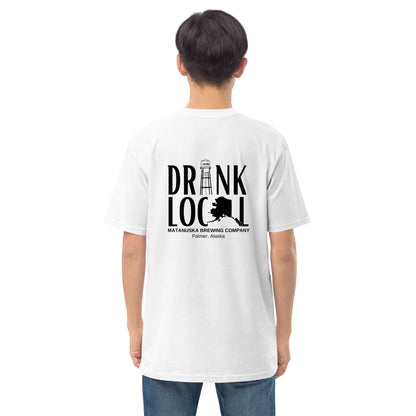 Heavy Weight Drink Local Men’s back print premium tee