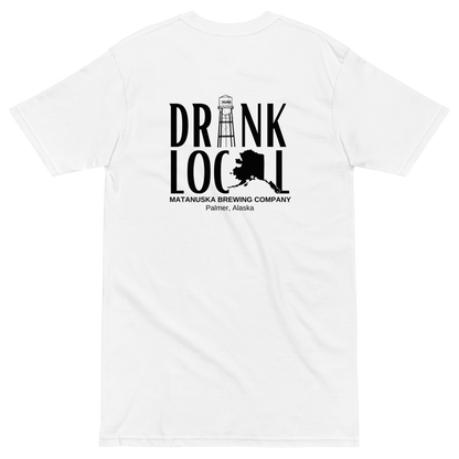 Heavy Weight Drink Local Men’s back print premium tee